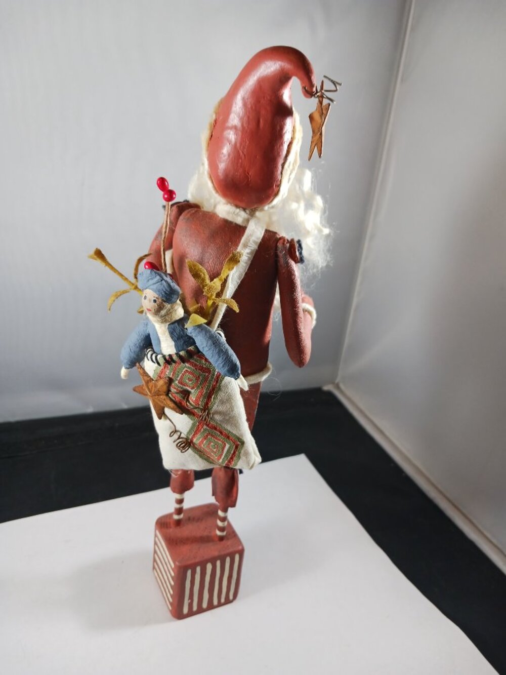 Handmade Santa Art Doll Primitive Style Collectable Keepsake - Picture 3 of 10